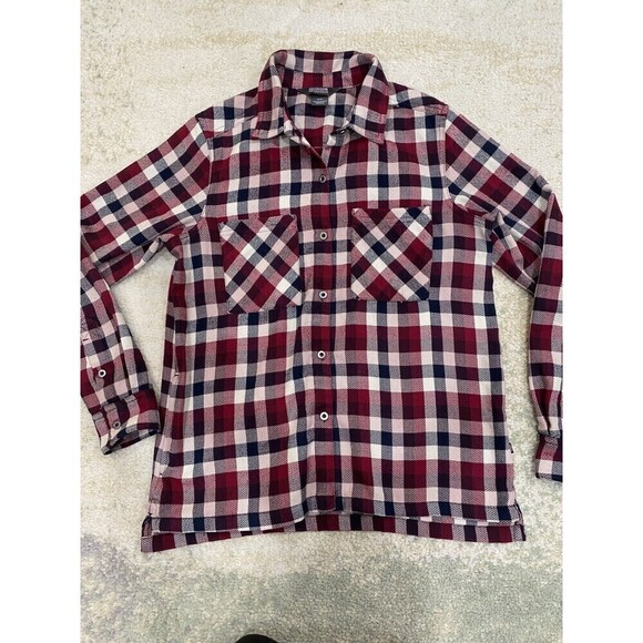 Outdoor Research Size Medium Women's Flannel Button Up Shirt - Red Blue - Picture 1 of 6